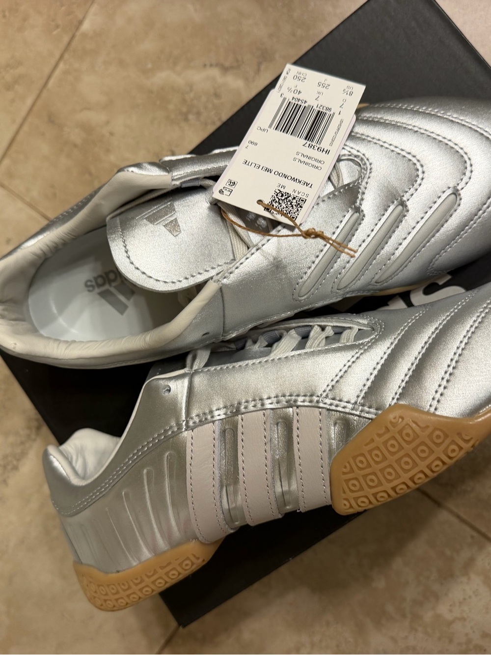 Adidas Taekwondo Mei Elite Silver Gum sole